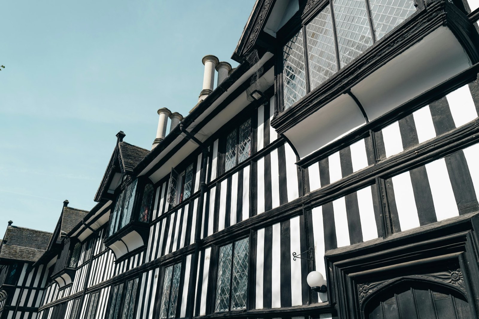 Black and white timber framed building